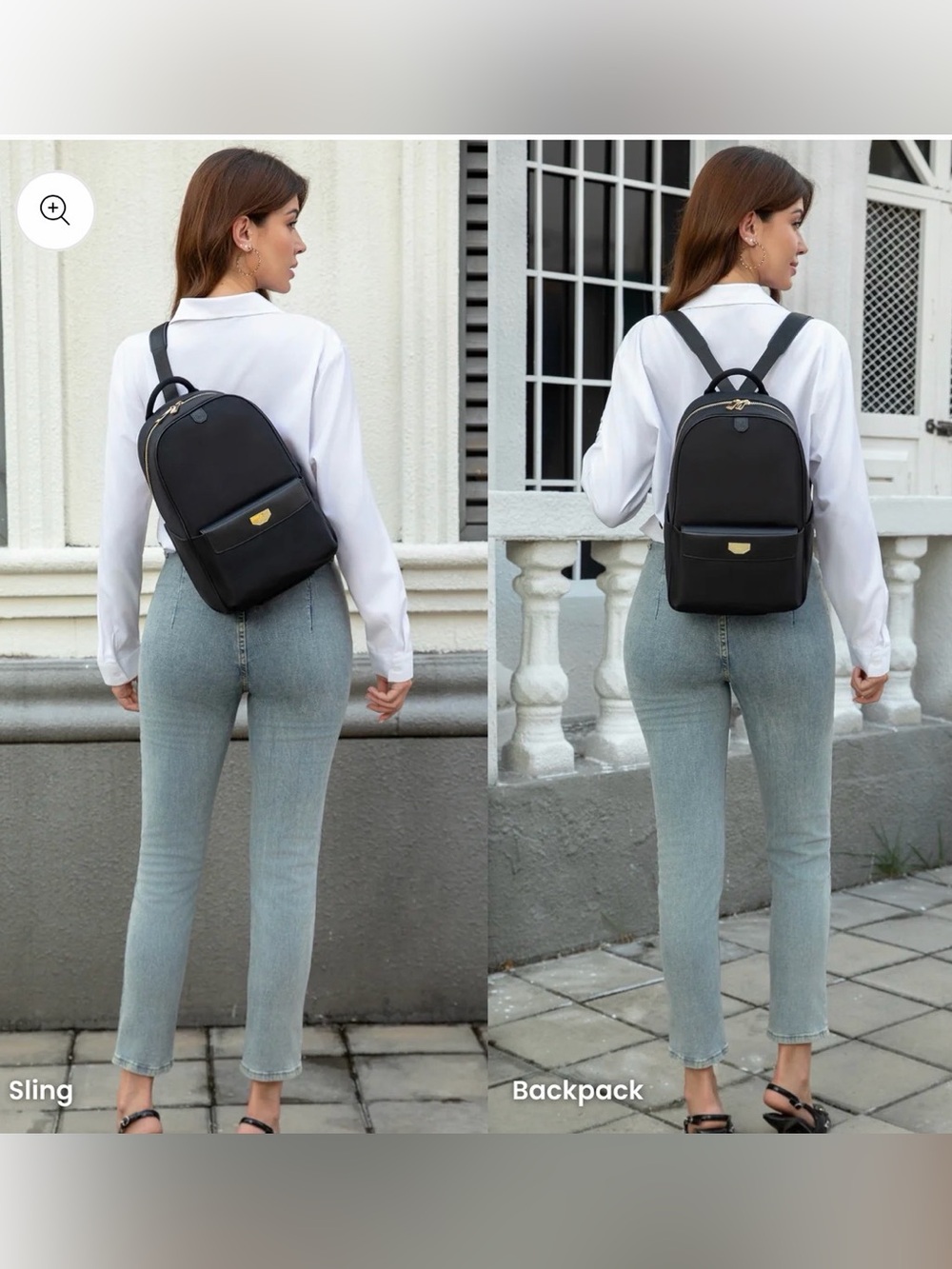 Meia Black Convertible Everyday Backpack